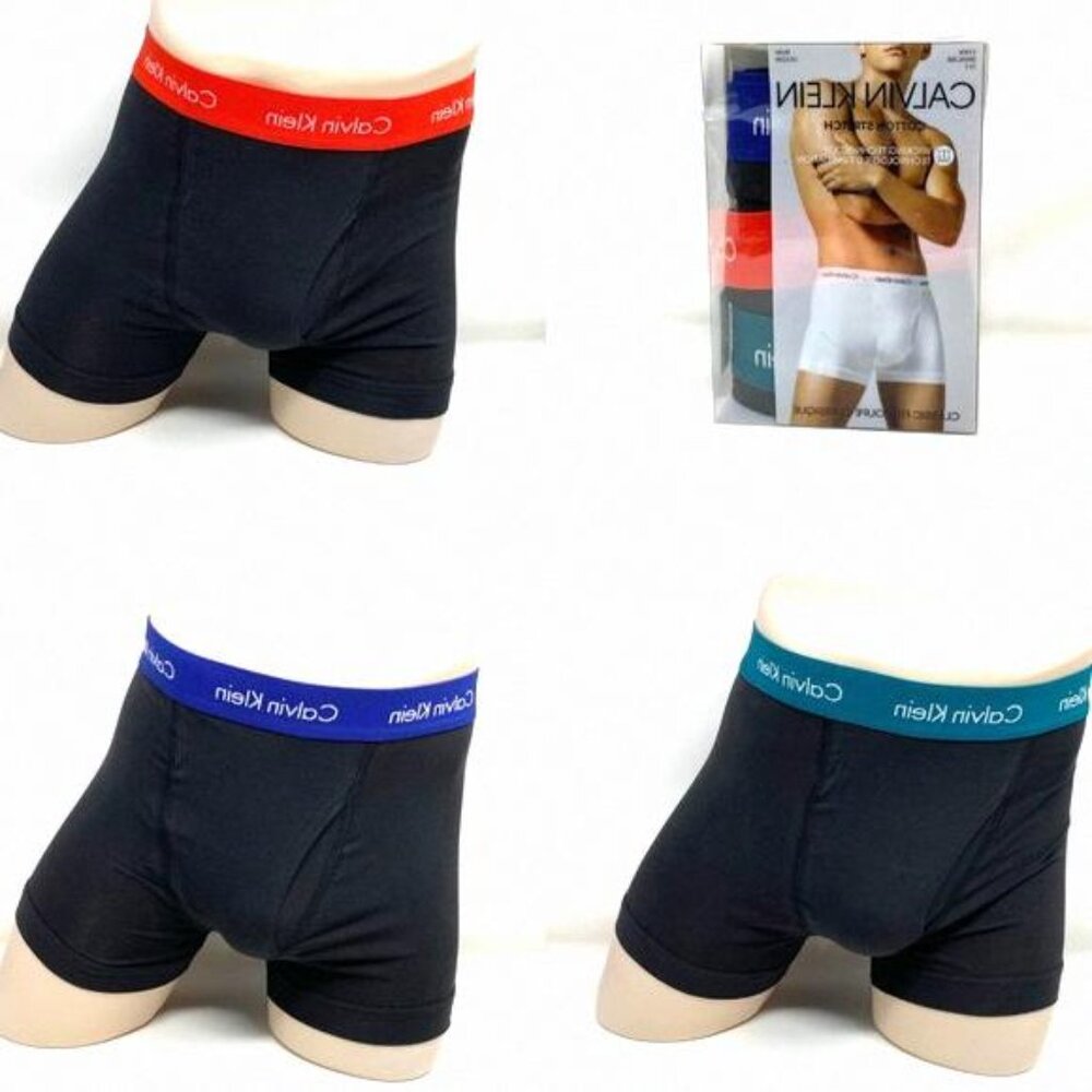💖MEGA SALE💖Calvin Klein 3 Pack Underwear Men Black Cotton Trunk NB2615913